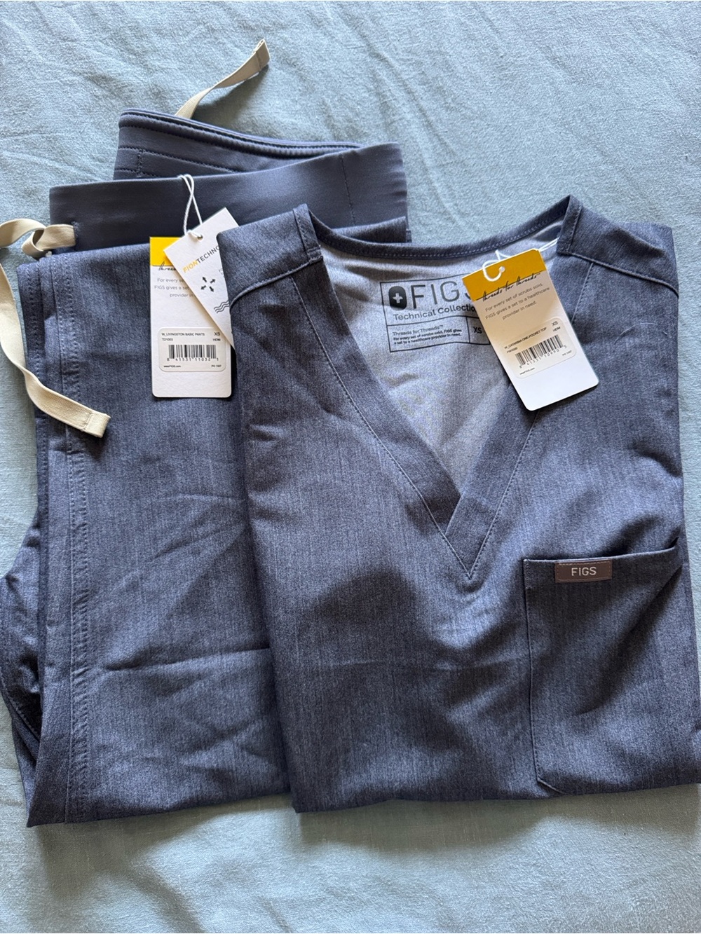 Figs Slate Gray Drawstring Scrub Pants with Tag brand New